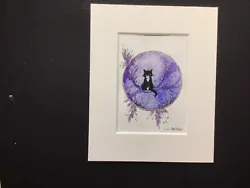 Buy Aceo Original Watercolour Painting By Toni Little Black Cat  Waiting For A Home • 6.90£