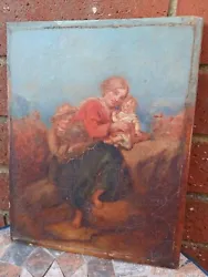 Buy Antique Oil Painting On Wood, 25cm X 20cm. Very Good Aged Condition. See Photos • 40£