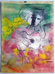 Buy Andre MASSON 1896-1987, Woman Playing Guitar, C. 1950's • 2,369.76£