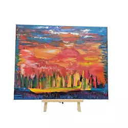Buy Vibrant Original Abstract *Vid Uploaded*Colorful Acrylic Painting Canvas 12x16 • 25.28£