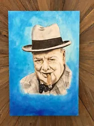 Buy Winston Churchill-unique Acrylic Painting On Canvas • 35£