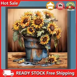 Buy Paint By Numbers Kit On Canvas DIY Oil Art Sunflower Picture Home Decor 40x40cm • 7.19£