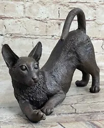 Buy Signed Original Siamese Cat Bronze Sculpture Figurine Figure Home Decor Hot CAST • 282.55£