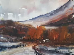 Buy Mountain Cabin 15x11in Watercolour Painting By Steven Cronin Original Signed Art • 35£