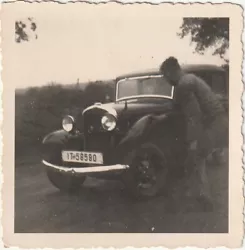 Buy Vintage Photo Man With Hanomag Record Car Vintage Car Car • 1.70£