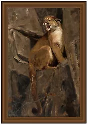 Buy Luke Frazier Original Large Oil Painting On Board Signed Mountain Lion Framed • 11,808.48£
