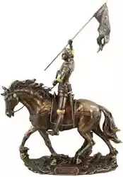 Buy Joan Of Arc On Horse Back With Flag Bronze Finish Statue Sculpture Home Décor • 123.95£