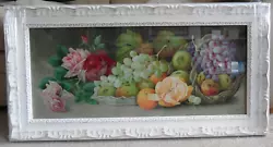 Buy Antique Watercolour Painting In White Frame Signed F. Malings, Fruit And Flowers • 580£