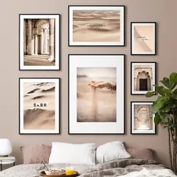 Buy Arab Desert Islamic Quotes Canvas Painting Religion Picture Modern Home Decor  • 3.72£