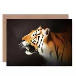 Buy Animal Tiger Painting Cat Big Blank Greeting Card With Envelope • 4.42£