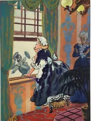 Buy 1930s Painting, Humorous Saying  To Blow A Kiss To A Sweep Is To Have Good Luck  • 50£