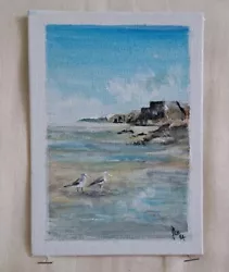 Buy Original Acrylic Painting - Small A5 -  Seascape By Jessica J Peck • 4.50£