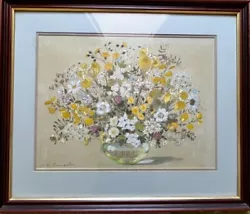 Buy Original Watercolour By Scottish Artist, Alison Livingston : Spring Flowers • 75£