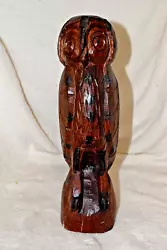 Buy Owl Hand Carved OOAK Folk Art 14.25  Tall MCM Mid-Century • 28.94£