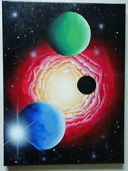 Buy Space Planet Nebula Original Acrylic Painting.Planets End • 32£