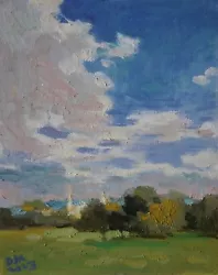 Buy Clouds Park JIXIANG DONG ORIGINAL OIL PAINTING CANVAS UNFRAMED SIGNED SMALL • 89£