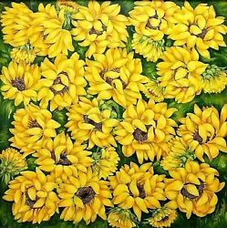 Buy Anastasia Woron   Sunflowers   Original Signed By Author Oil Painting 2007 • 1,332.33£