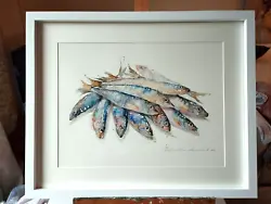 Buy Small Fish Catch. Some Sardines. Original Watercolor Painting • 195£