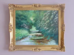 Buy Large Lovely Oil Painting On Canvas Original , Margaret Knowles, Nice Wood Frame • 78£