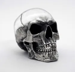 Buy Polished Stainless Steel Skull Sculpture. Angry Face • 1,650£