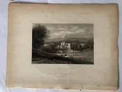 Buy Antique 19th C Lithograph Furness Abbey David Cox Artist 1834 • 10£