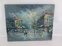 Buy Unsigned Painting Of Town City Street On A Canvas Length 20  Height 16  • 10£