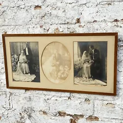 Buy 3x Vintage Art Deco Wedding Photos Antique Framed Ladies Glamour 1920s 1930s • 22£