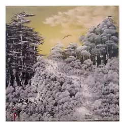 Buy Oil Painting 40x40 Cm, White Forest By Art Bob Ross • 108.11£