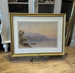 Buy Antique Victorian Watercolour Painting ‘Mountainous Lake Scene’ Signed E. Tucker • 155£