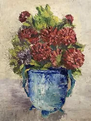 Buy Beautiful Painting Oil Cardboard Flowers Flower Post Impressionist To Identify • 158.50£