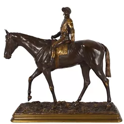 Buy Rare French Bronze Sculpture  Horse & Jockey” By Alfred Dubucand • 10,853.69£