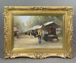 Buy Ernest Walbourn 1871-1927 Oil Painting Busy Market Scene Brittany France • 5,850£