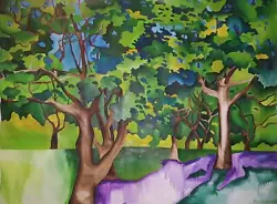 Buy Richard C. Karwoski, Trees, Watercolor On Canvas, Signed In Pencil • 5,957.67£