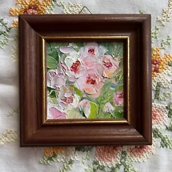Buy Faulty Original Paintings Flowers Vintage Picture Frame Antique Wooden Frame Oil Painting • 0.86£