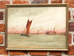 Buy William Minshall Birchall Marine Painting Steam Ship Boat Nautical Woolwich 1925 • 75£