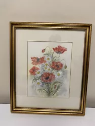 Buy Beautiful Watercolour Painting By Iris Leach Poppies And Daisies • 27.50£
