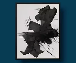 Buy Black&White Original Abstract Acrylic Painting.Wall Art Decor • 250£