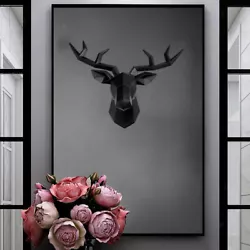 Buy Deer Head Animal Home Decoration Modern Wall Art Gift Stag Statue Sculpture • 38.42£