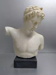 Buy Ephebe Bust Sculpture On Black Marble Base • 106.60£