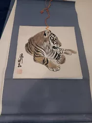 Buy Chinese Asian Tiger Art Scroll • 155.92£