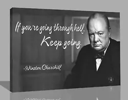 Buy Winston Churchill Quote Canvas Wall Art Picture Print - Black And White • 12.95£
