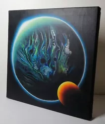 Buy Original Acrylics Space Art Painting On Canvas By Lesley Groves • 49£