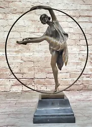 Buy LARGE Stunning Dancer Black Marble Bronze Statue Goodard Art Nouveau Home • 392.96£