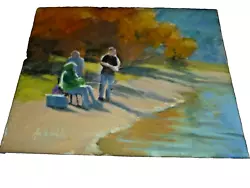 Buy Anita Winter Plein Air Rocky Mountains Painting 8x10  Oil Canvas Board Fishing • 20.62£