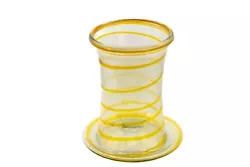 Buy Dale Chihuly C. 1970 Clear With Yellow Stripes Pilchuck Hand Blown Glass Vase Wi • 6,260.58£