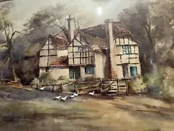Buy Antique Victorian Watercolour Painting English School Signed Framed Farmhouse • 89.89£