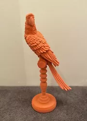 Buy Flocked Animal Sculpture - Peach / Orange Parrot - TKMaxx  • 7£