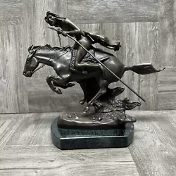 Buy Frederic Remington CHEYENNE Bronze Sculpture Desktop 9” Tall Reproduction  • 236.24£