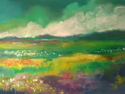 Buy Original Painting Canvas Art Landscape English Countryside Manner Monet Van Gogh • 95£