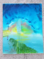 Buy Oil Painting Art God's Crying Rainbow Lighthouse Reef ABSTRACT K DALY 20x16 ❤️J8 • 236.25£